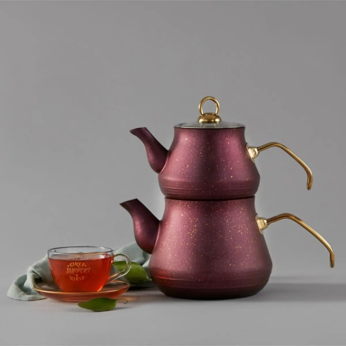 

Purple teapot | teapot | tea set | purple gold teapot with handle | different teapots of good quality