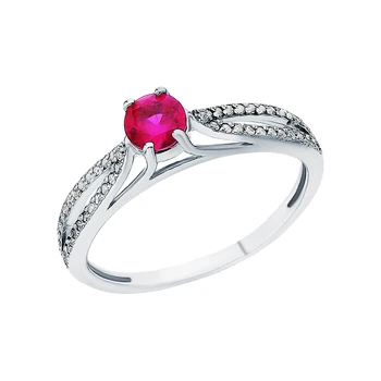 

Silver ring with cubic zirconia sunlight sample 925