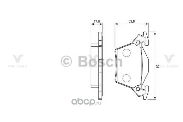 0986460002 BOSCH ДИСКОВЫЕ КОЛОДКИ ЗАДНИЕ