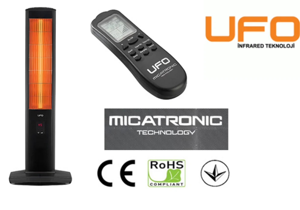 UFO Micatronic башня 2300 для дома и улицы Электрический Панель патио инфракрасный обогреватель термостат дистанционного Управление плита 220V