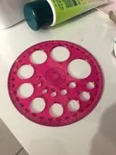 1PC papelería 360 grados ronda gobernante transparente círculo de plantilla Pie de Patchwork escolares y de Oficina de Suministros de los gobernantes