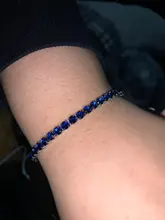 Pulsera de tenis de circonia cúbica de 4mm para Mujer, joyería de boda, Circonia cúbica púrpura, brazaletes para hombre, hip hop, Color plata, Punk