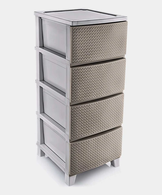 Plastic chest of drawers, 4 drawers, organizer, storage, boxes - AliExpress