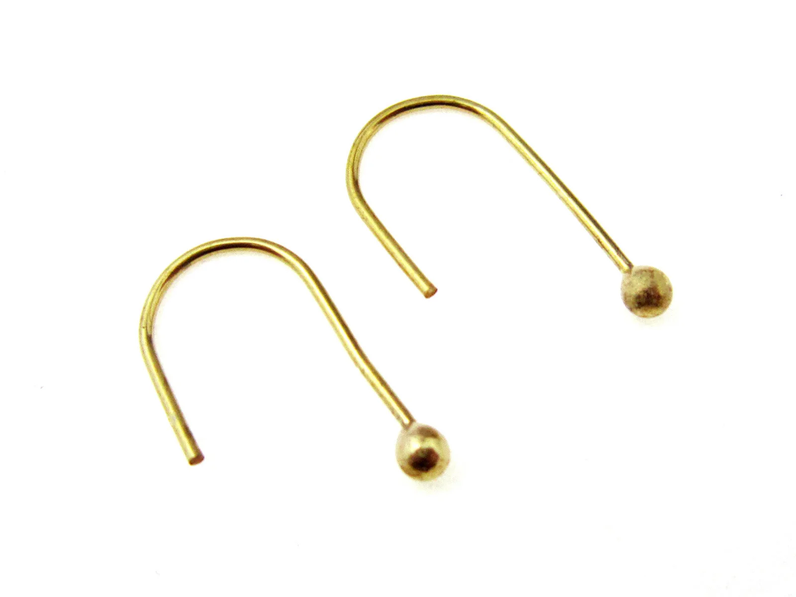 Orecchini A Sfera In Ottone Con Cuscinetti A Sfera 16.5X10X0.8Mm Risultati In Ottone A Forma Di U-30 Pezzi Re015