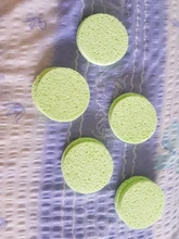 Esponja de madera Natural para el cuidado de la cara, compresa, cosmético, Puff, limpieza, removedor de maquillaje, 1/5 Uds.