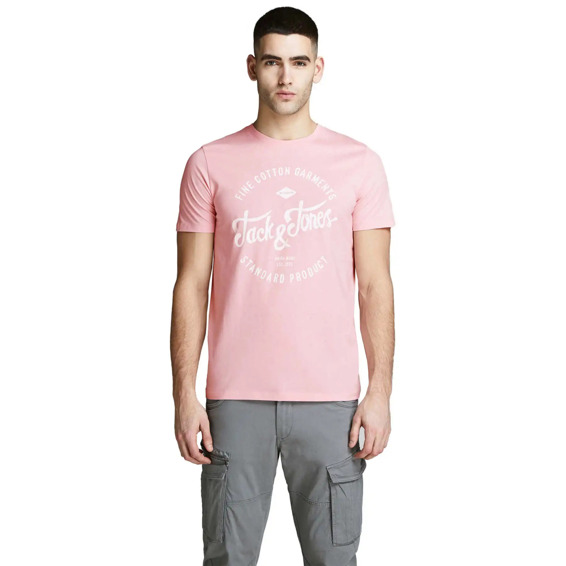 Футболка Jack& Jones первой необходимости Jjerafa 12147844 - Цвет: Розовый