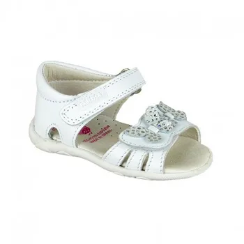 

Sandals white leather with velcro, Pablosky