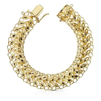 

Bracelet 18k gold princess 20.5cm woman openwork closure [AC0091]