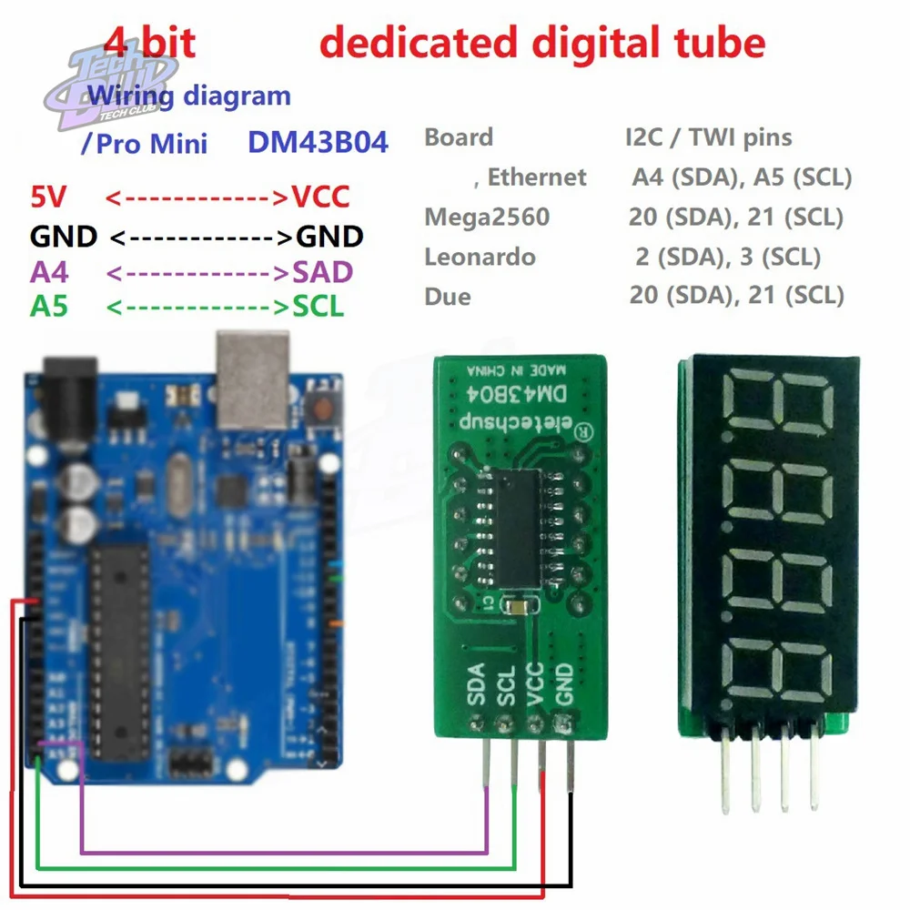 

4bit 7Seg I2C IIC светодиодный модуль отображения для MCU AVR PIC ARM N76E003 FPGA/CPLD игрушечный автомобиль инструмент инструменты аксессуары