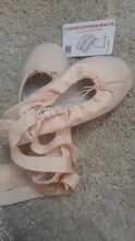 Zapatos de Ballet profesional para niña y mujer, calzado con puntera secreta de satén con cinta, Rosa, con almohadillas para los dedos