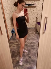 Vestido corto femenino de verano sin mangas color negro con cuello Halter, minivestido Sexy ajustado para mujer, color liso