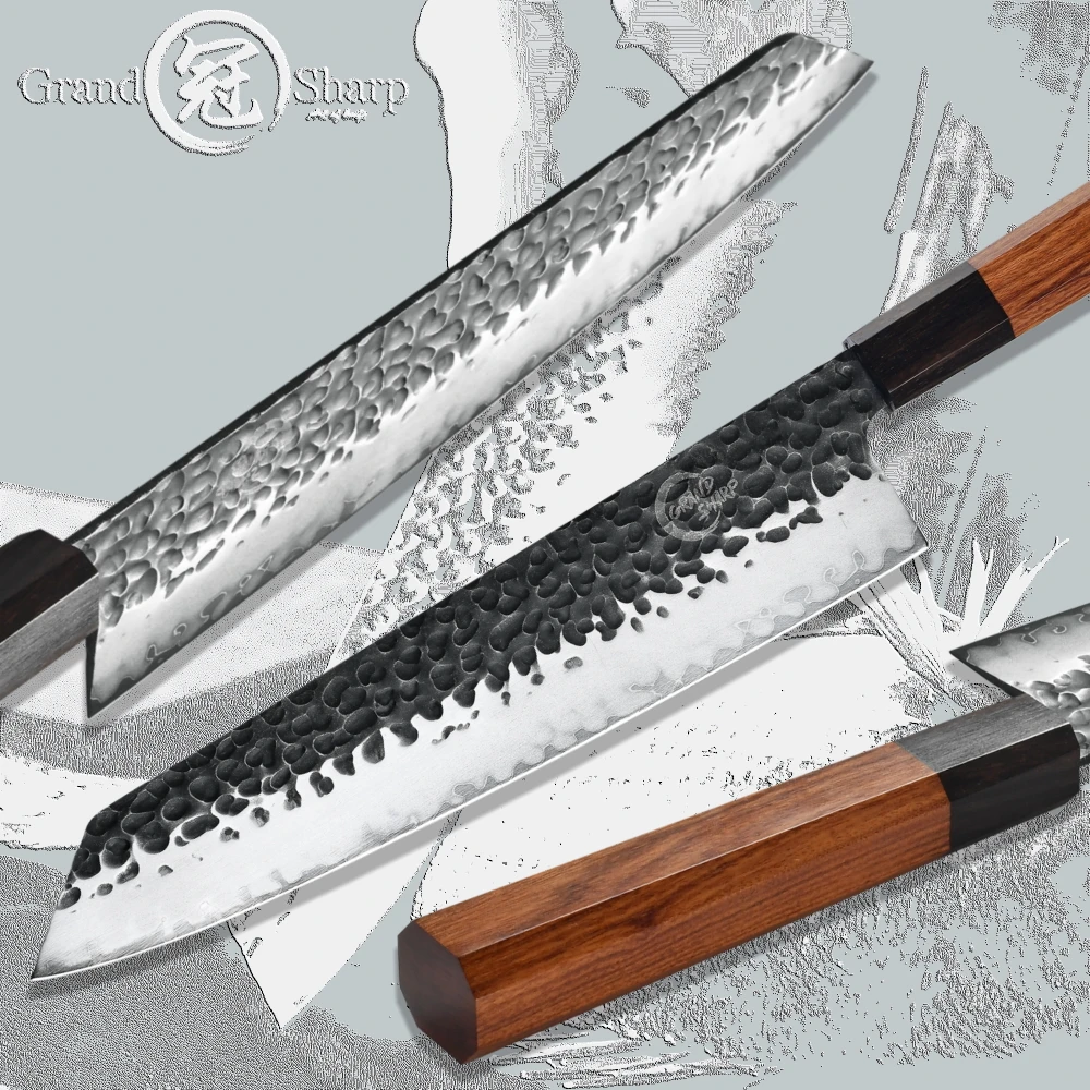 FINDKING Dynasty Series - Cuchillo japonés Santoku, cuchillo de cocina  profesional, hoja de acero de alto carbono 9Cr18MoV, mango octogonal de