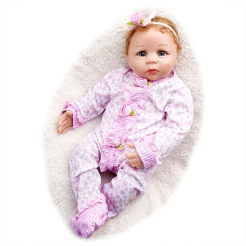 

RBG Reborn Baby Doll 19 Inches Vinyl Lifelike Newborn Baby Katie Cloth Body Doll Toy Gift for Children