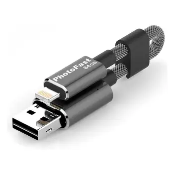 

MemoriesCable GEN3 microUSB with 64GB memory + Lightning cable 18cm color NeroPhotoFast21.46