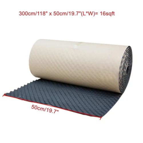 UXCELL 50*100/200/300/500 шумоизоляция изоляционный мат Шум тепловой изоляции автомобильный звукоизоляции пена коттоновые звук - Название цвета: 300cmx50cm 16sqft