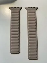 Correa de enlace de cuero para Apple watch, banda de 44mm, 40mm, 38mm, 42mm, pulsera de bucle magnético original, iWatch seires 3, 5, 4, 6 SE