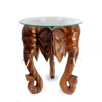 

Souvenir of wood table-elephant prosperity prosperity wealth protection of wealth