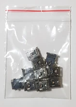 Mini conector USB SMD de 5 pines hembra, 10 Uds.