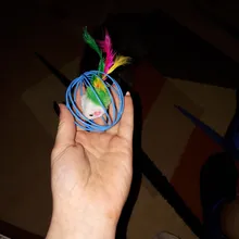 Cat-Toy-Stick Toys Mouse-Cage Bell Feather-Wand Pet-Supplies Random-Color Artificial