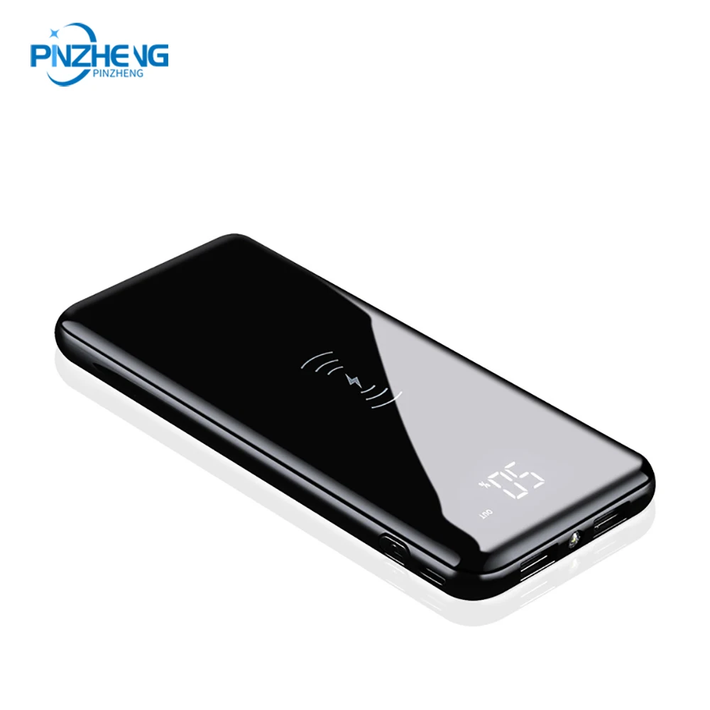

PINZHENG Thin Wireless Charger Power Bank 20000mAh Fast Charging Large Capacity Portable Charger HD Digital Display Powerbank