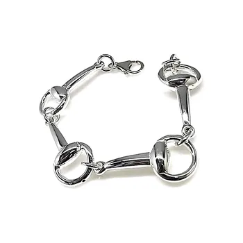 

Law silver bracelet 925m smooth 19cm. Stirrups electroforming [AB1724]