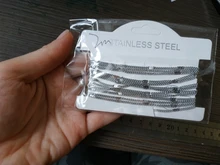 Cadena de oro de acero inoxidable de 2 metros, cadenas planas de 2mm de ancho para fabricación de collares y pulseras, accesorios a granel