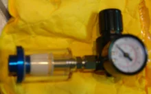 HVLP-Regulador de presión de aire en aerosol y miniseparador de filtro de aire en línea de 1/4 , ajuste del regulador de presión de aire, PISTOLA DE PULVERIZACIÓN