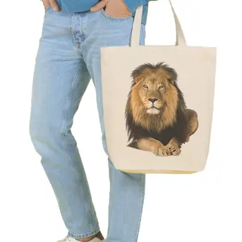 

Angemiel Bag Large Lion Shopping Beach Tote Bag