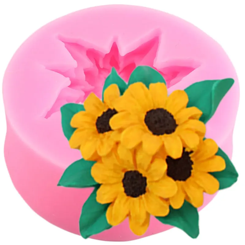 Lilac Rose Lily Fondant Silicone Mould Aromatherapy Plaster Molds Cake Decorating DIY Chocolate Baking Tools Handmade Soap Mold