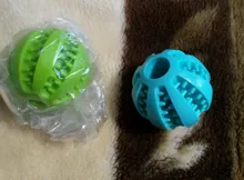 Bola de juguete interactiva para perro, Bola de goma natural con fugas, Limpieza de dientes, 5cm/7cm/11cm, nueva mascota de sandía
