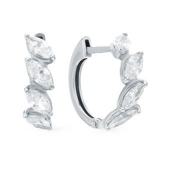 

Silver earrings with cubic zirconia sunlight sample 925
