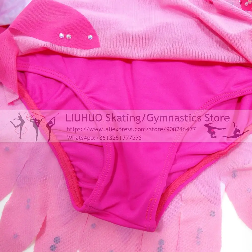 LIUHUO rhythmic gymnastics leotards girls pink performance wear