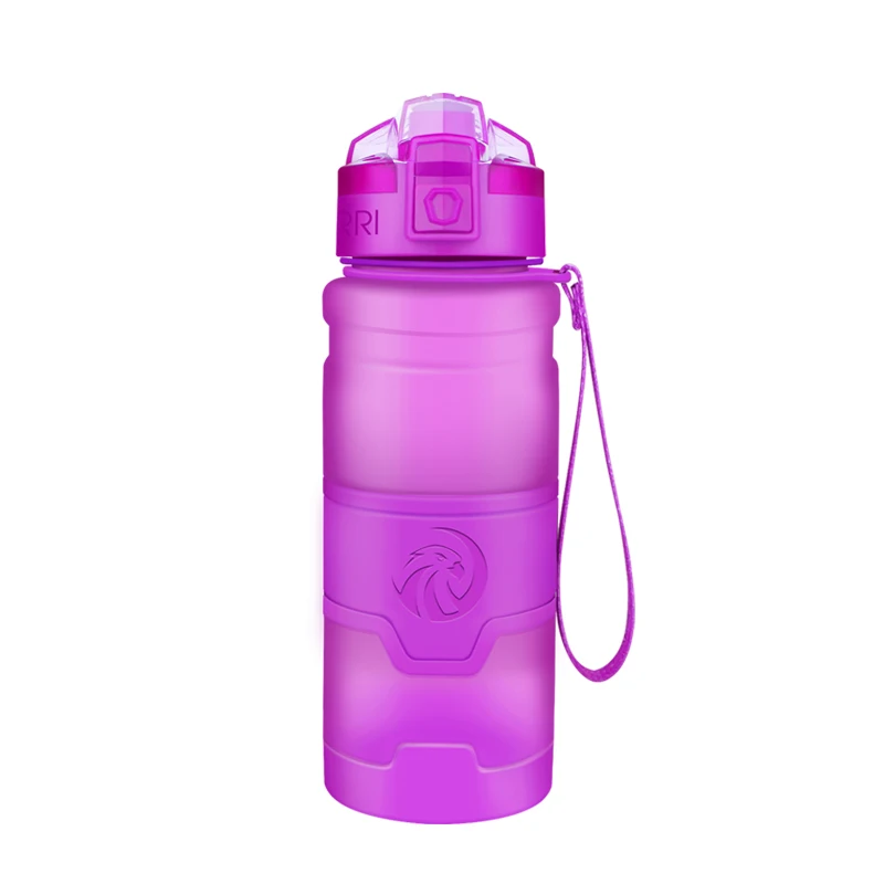 ZORRI лучшая Спортивная бутылка для воды тритан сополиестер пластиковая бутылка для фитнеса школы траваль для детей/взрослых бутылки для воды с фильтром - Цвет: Фиолетовый