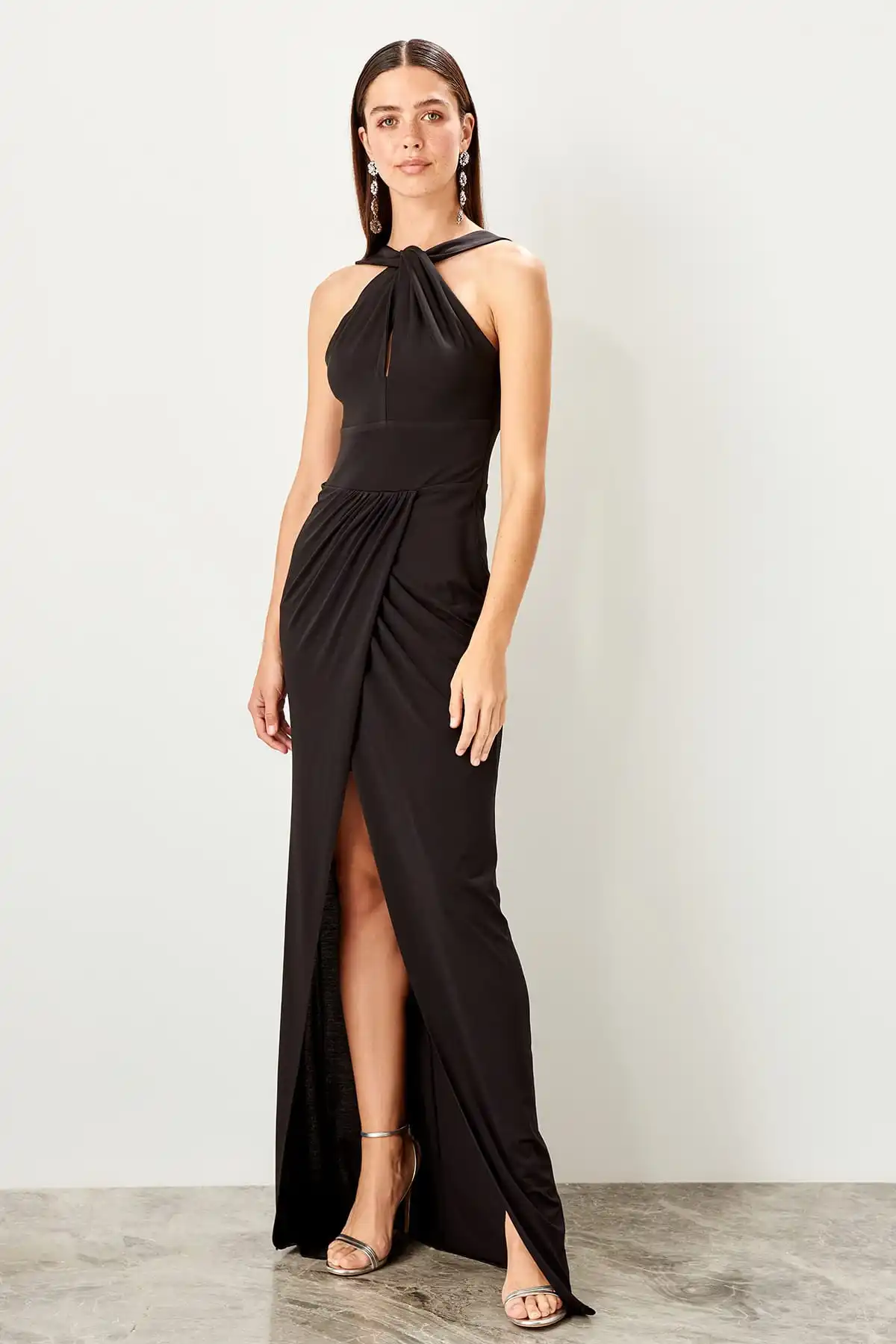 Trendyol воротник деталь вечернее платье TPRSS19BB0408|Вечерние платья| |
