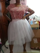 Tulle Skirt Lolita Petticoat Pleated Midi Party Womens Princess 5-Layers Faldas 60cm