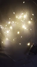 String-Light Battery Party-Decoration Silver-Wire White Garland LED Fairy Powered Christmas
