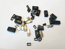 Conector macho de 5 pines para soldadura, Micro USB, cargador 5P, toma de carga trasera 4 en 1, blanco y negro, 10 Uds.