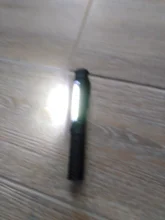 LED Flashlight Torch-Lamp Magnet Work-Inspection COB with The-Bottom And Clip Red/blue