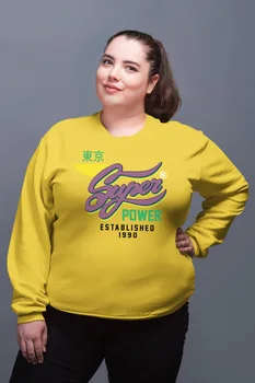 

Angemiel Wear Super Power Yellow Women Sweatshirts