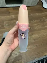 Disney-cuchara para pasta de arroz para bebé, botella de leche de silicona suave, suplemento de alimentos para bebés, artefacto para apretar, cuchara para arroz y fideos