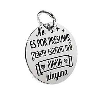 

Pendant Silver Law 925m round pin message mom [AB5392GR] -Customizable-RECORDING INCLUDED IN THE PRICE