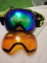 COPOZZ-Gafas de esquí antivaho, lentes de esquí esférico grande, reemplazo de lentes de nieve (solo lentes), UV400, 201