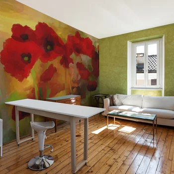 

Wall mural-poppies earthy tones-250x193 cm