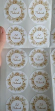 Pegatinas decorativas EID Mubarak para decoración de Ramadan Mubarak, etiquetas de regalo para Festival musulmán islámico, hayj, Ramadán y Kareem, 24/48 Uds.
