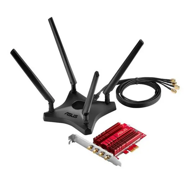 Сетевая карта Asus PCE AC88 2 4 ГГц + 5 черный|Сетевые карты| |