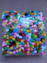 Pompones redondos y suaves de 10mm para niños y niñas, bola artesanal y mullido de 1000 Uds., pompones de colores mezclados, juguetes artesanales para guardería