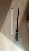 Espada de Cosplay de Kimetsu no Yaiba de 104cm, Arma de demonio, Slayer, Kanroji, Mitsuri, cuchillo Ninja de Anime 1:1, Arma de PU, utillaje