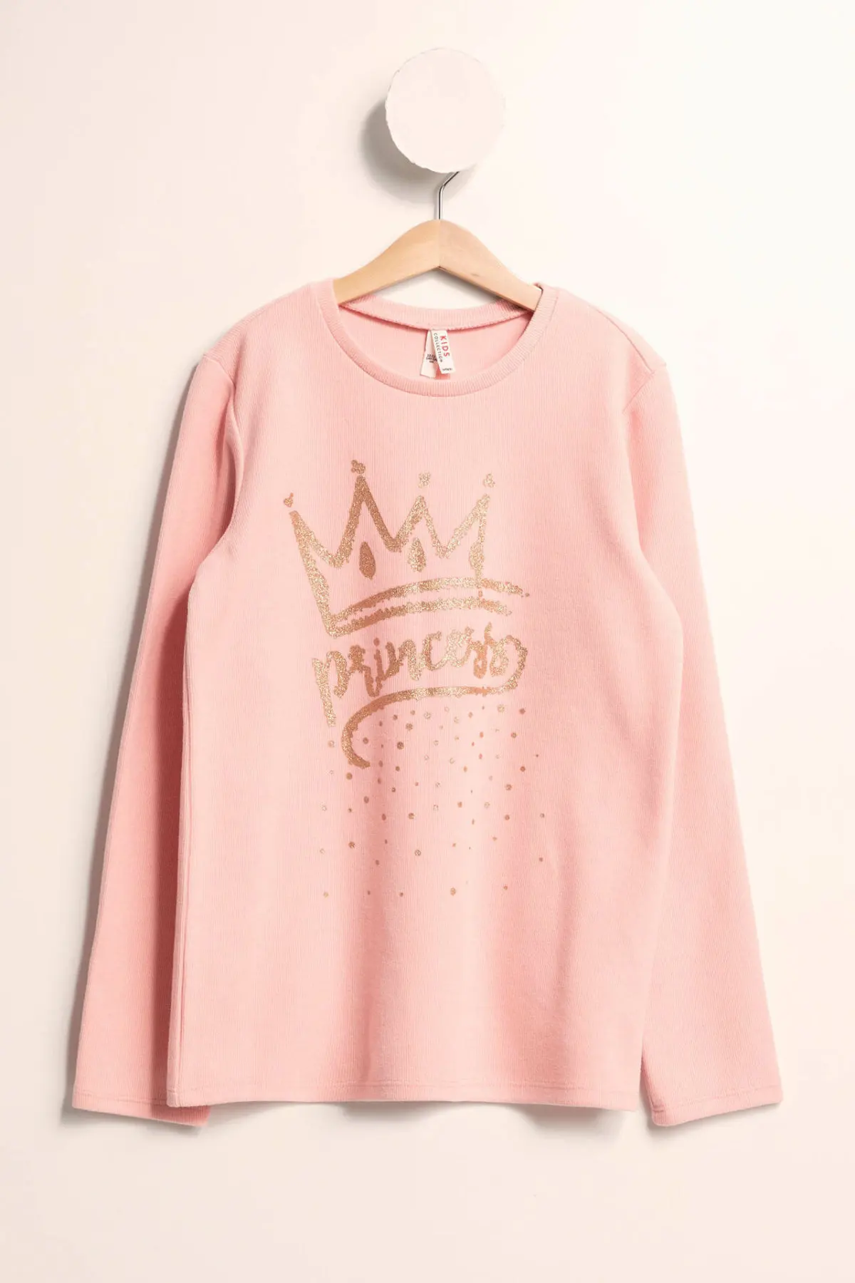 

DeFacto New Fashion Girl O-neck Pink Crown Pullovers Letter Pattern Sweatshirt Girls Casual Loose Autumn Pullover - K8567A618CW