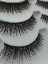 5 Par 3D visón pestañas falsas corto Natural suave y dramático pestañas falsas hecho a mano sin Cruel maquillaje extensión de pestañas