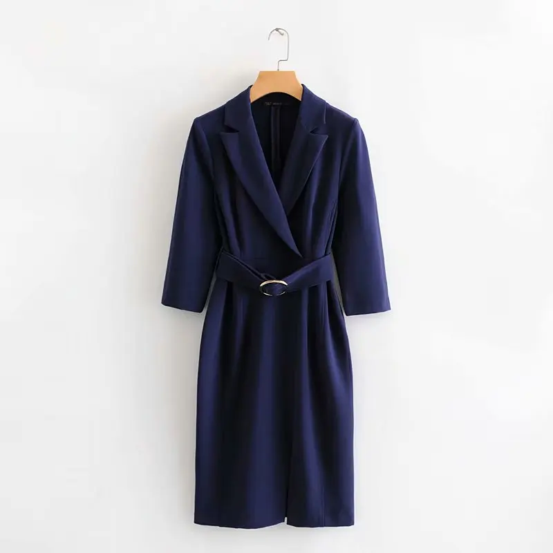 

Obrix Sweet Female Formal Dress Bohemian Style V-Neck Belt Half Sleeve Mid Waist Knee Length Classic Dress For Women